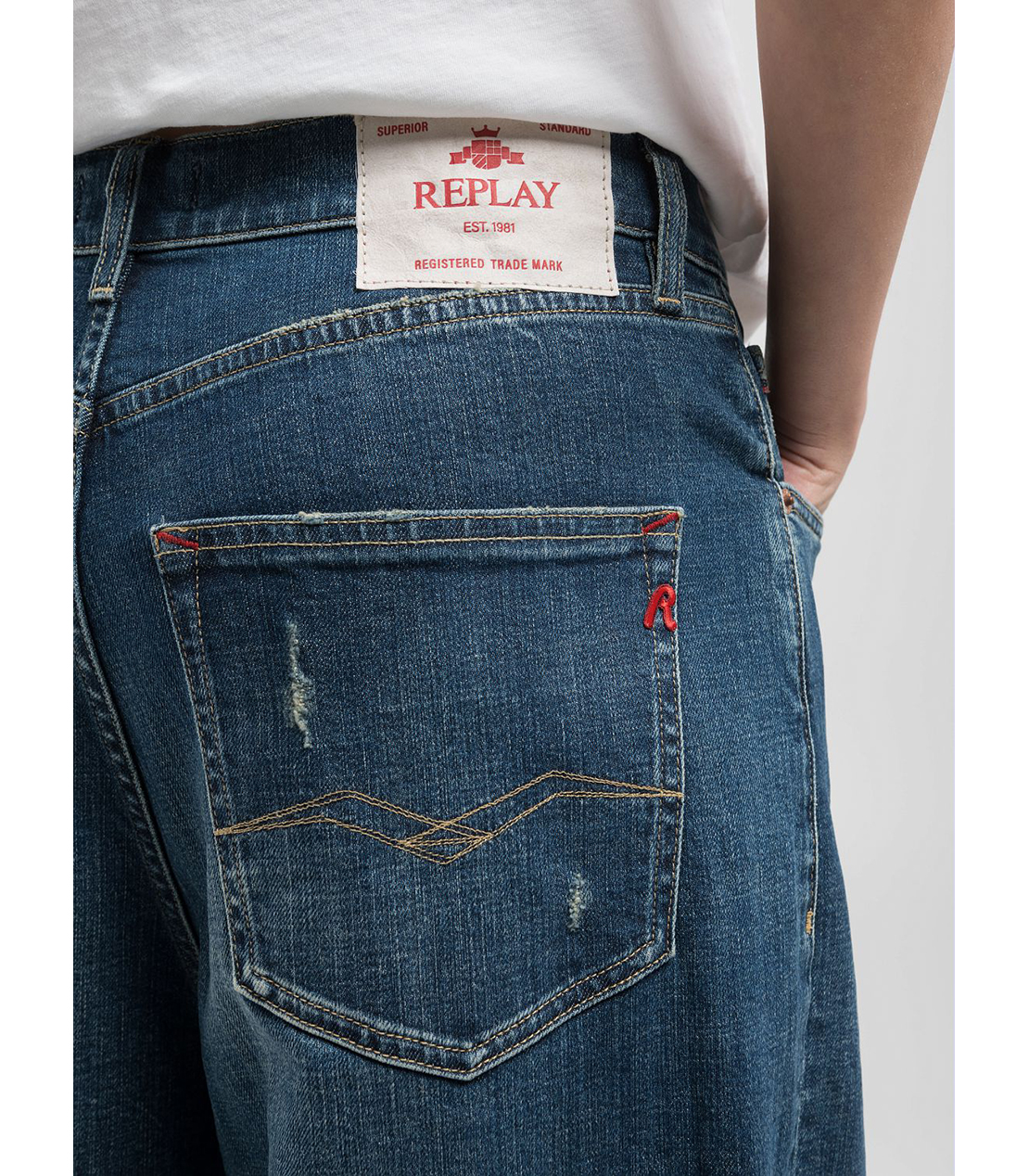 バギーフィットMARGOTT ストレッチインディゴデニム 詳細画像 ダークブルー 7